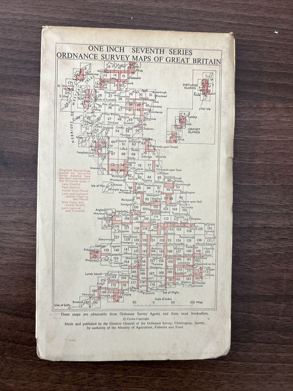 NEWQUAY & PADSTOW Cloth No 185 1961 7th Series Ordnance Survey 1 Inch Map Bodmin