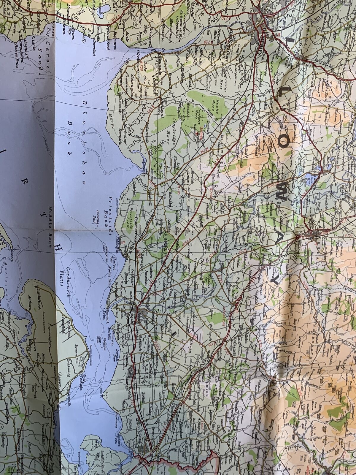 CARLISLE & THE SOLWAY Bartholomew National Map Series No 38 1977 Dumfries Alston