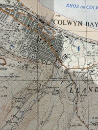 COLWYN BAY Ordnance Survey 1:25,000 First Series Sheet SH87 1950