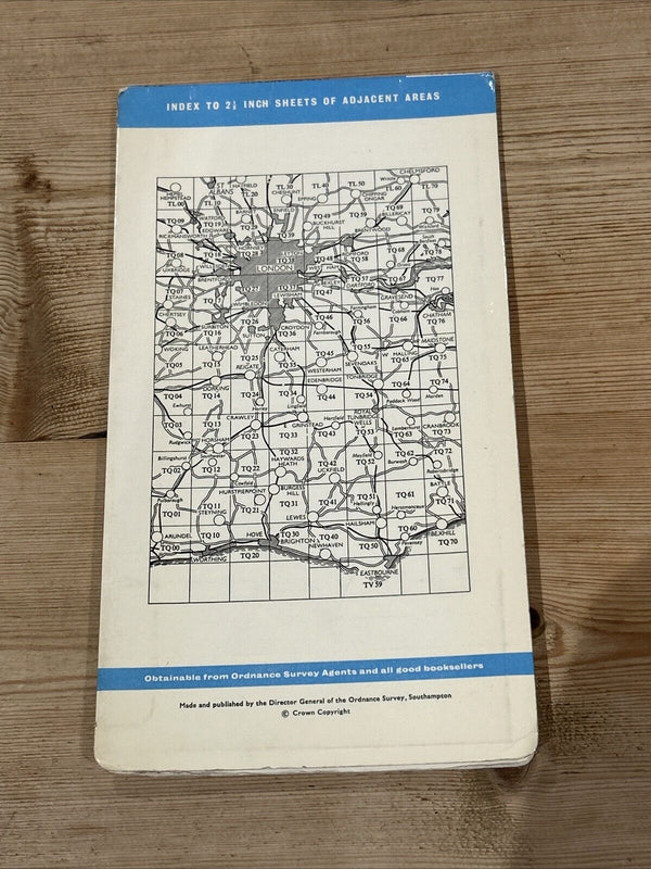 HORLEY SURREY Ordnance Survey Sheet TQ 24 Two  & Half Inch MAP 1957 Gatwick