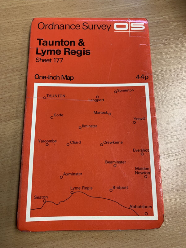 TAUNTON & LYME REGIS - Ordnance Survey Map One Inch 1970 Sheet 177