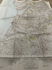 ABERYSTWYTH Ordnance Survey CLOTH Map 1952 Sheet 127 Seventh Series Machynlleth