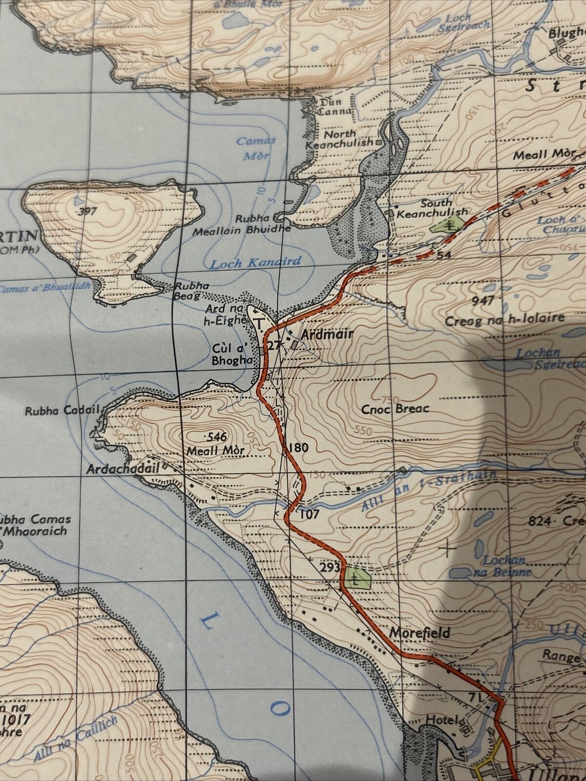 ULLAPOOL Ordnance Survey Map One Inch 1958 Sheet 20 Scotland Loch Broom