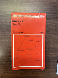 KESWICK Ordnance Survey One Inch Map 82 Whitehaven Wigton Good Condition 1971