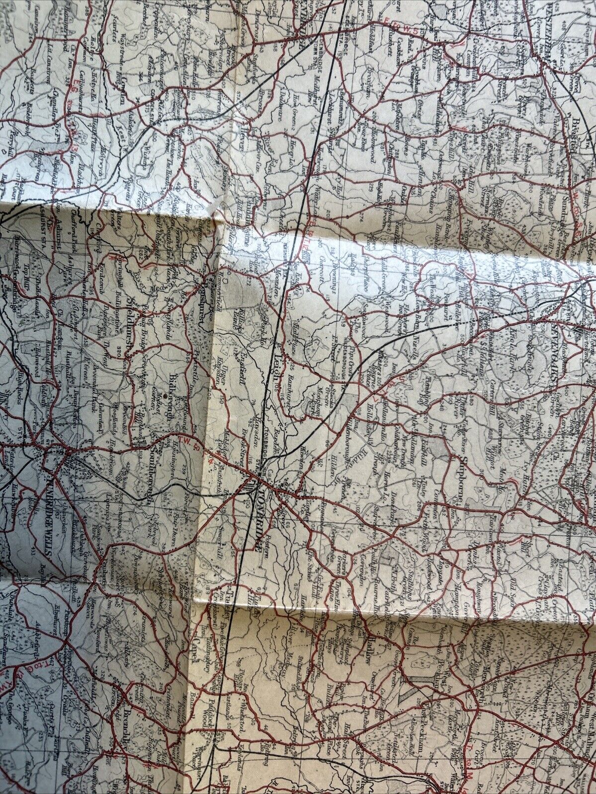 WESTGATE ON SEA District BACONS New Half Inch Map KENT Dover Shows Danger Hills