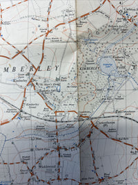 HINGHAM - Ordnance Survey 2 & Half Inch Sheet TG00 1955 Kimberley Garveston