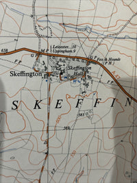 BILLESDON Ordnance Survey Sheet SK70 2 & Half Inch MAP 1951 Owston Lowesby