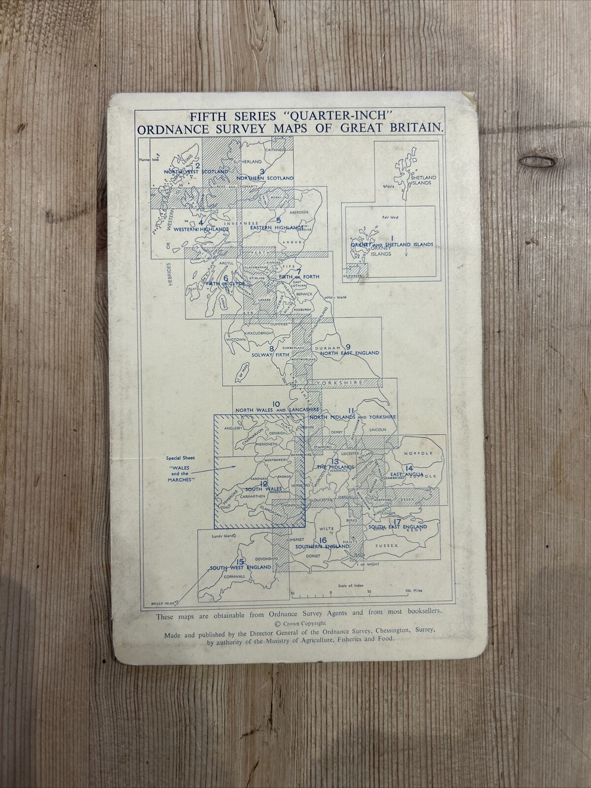 NORTH MIDLANDS & YORKSHIRE 1960 Paper Ordnance Survey Quarter Inch Map Sheet 11