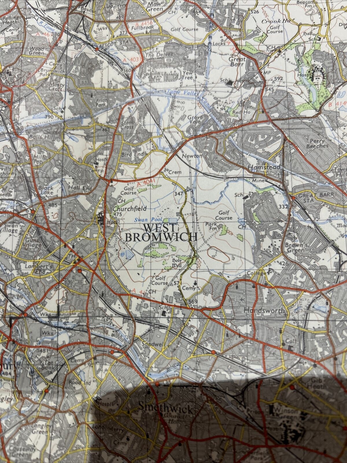 BIRMINGHAM 1967 Seventh Series Ordnance Survey One Inch Map Redditch