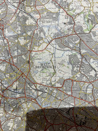 BIRMINGHAM 1967 Seventh Series Ordnance Survey One Inch Map Redditch