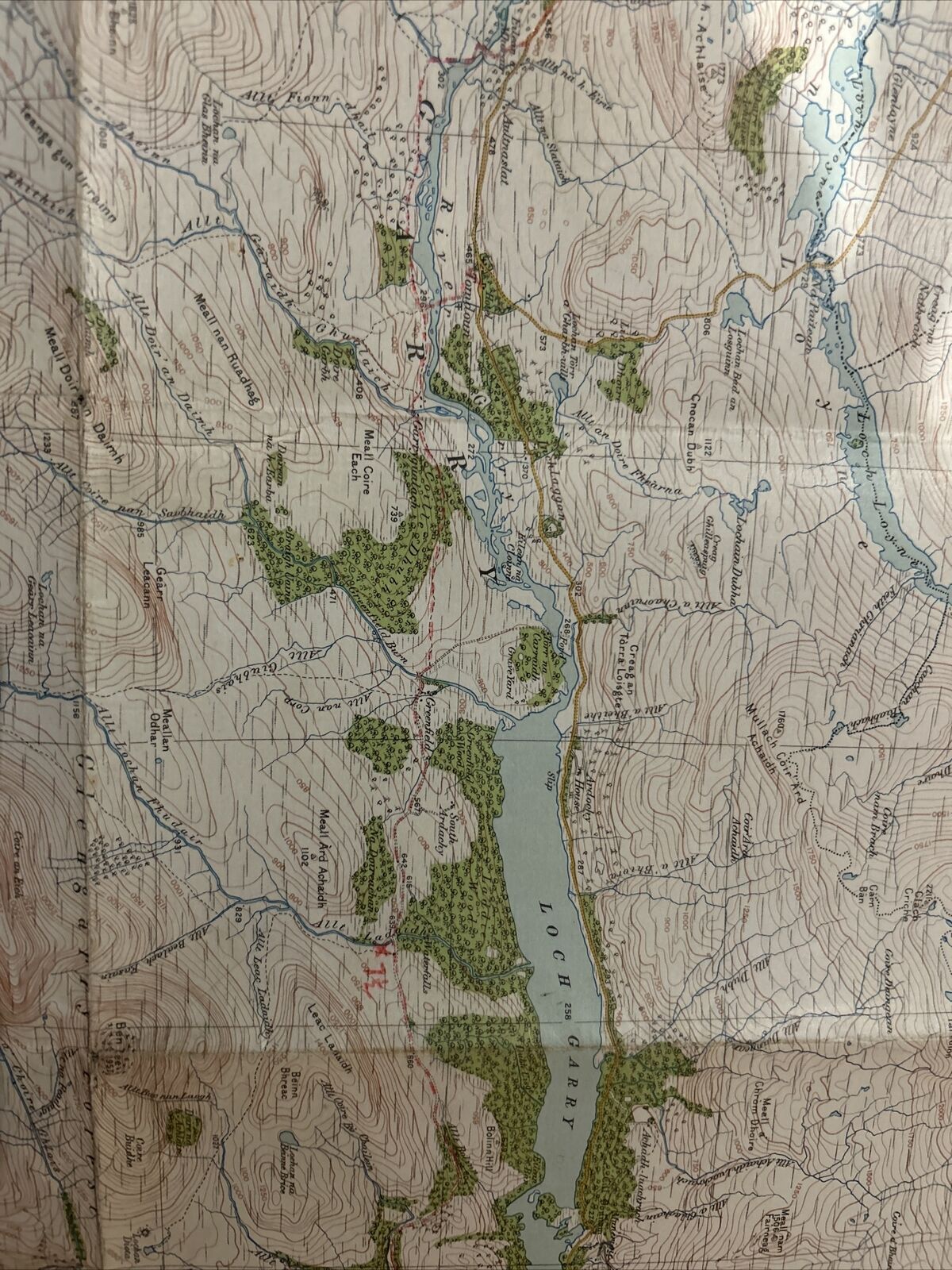 GLEN SHEIL & GLEN GARRY Ordnance Survey 1 In CLOTH Sheet 41 Popular Edition 1928