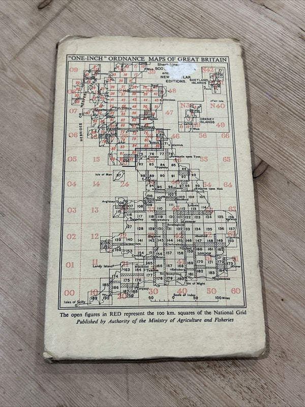 DUNKELD & PITLOCHRY Cloth Ordnance Survey One Inch Sheet 56 Popular Ed 1947