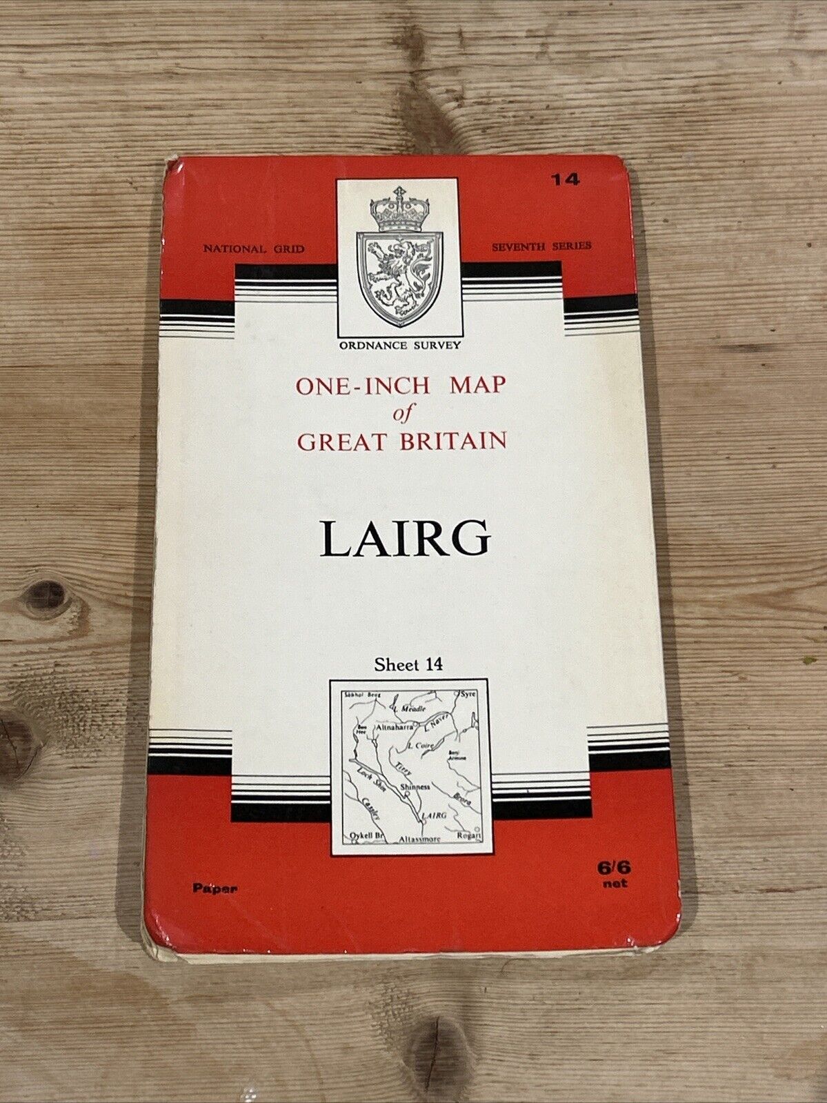 LAIRG Ordnance Survey Seventh Series Paper One inch 1958 Sheet 14 Loch Naver