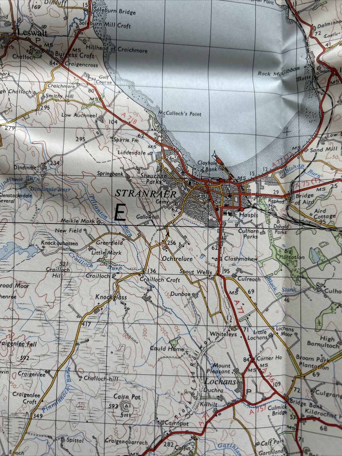 STRANRAER Ordnance Survey One Inch Sheet 79 Good Condition 1963 Glenluce