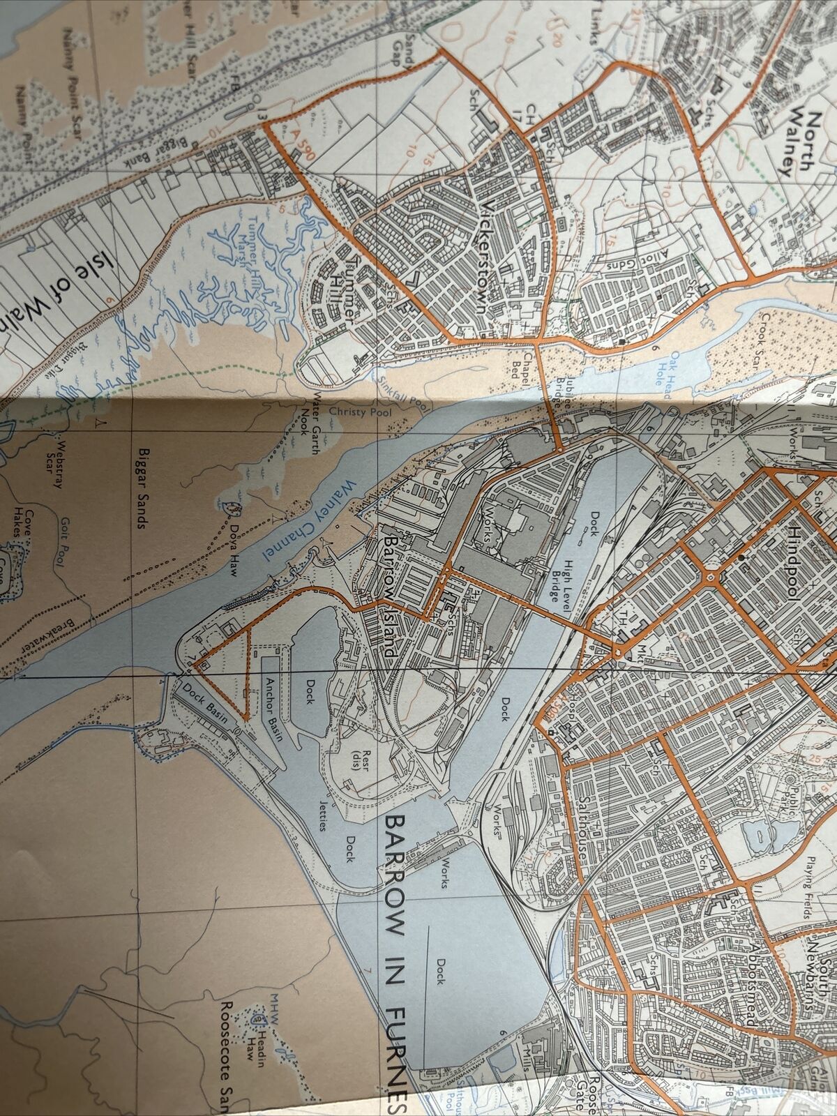 BARROW IN FURNESS South - Ordnance Survey Second Series Map SD16/26 1977