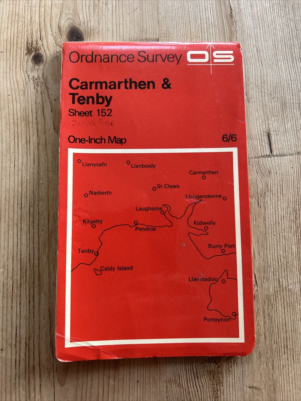 CARMARTHEN & TENBY 1966 Edition Ordnance Survey One Inch Map No 152 South Wales