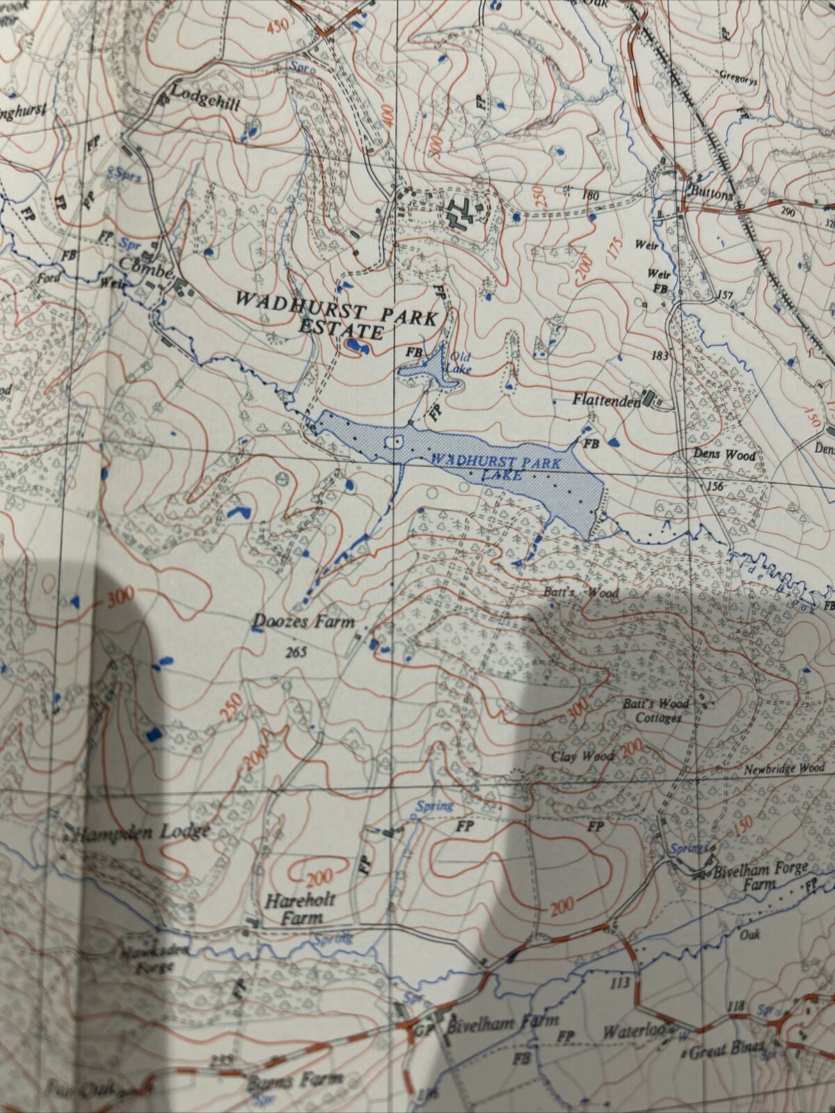 BURWASH STONEGATE Ordnance Survey Sheet TQ62 1:25000 1959 Brightling