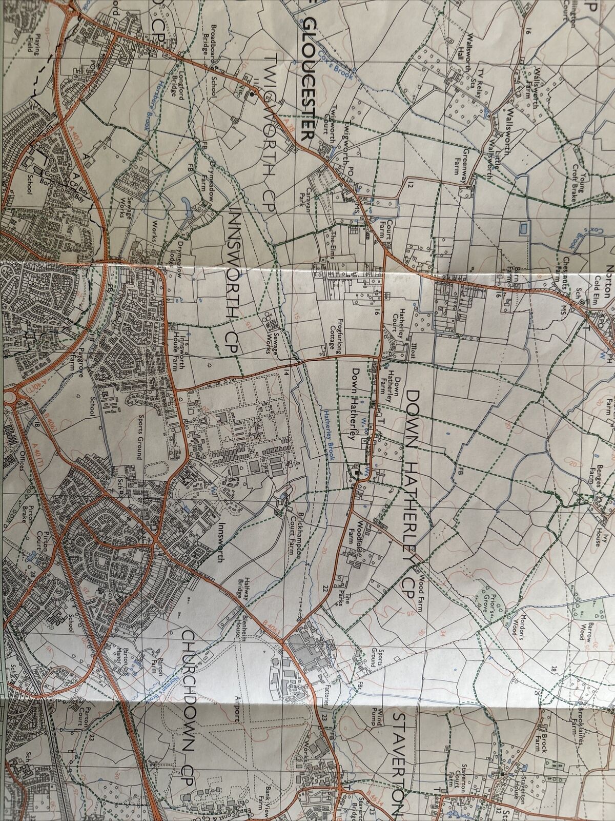 CHELTENHAM Pathfinder 1066 Ordnance Survey 1:25,000 1990 Woodmancote