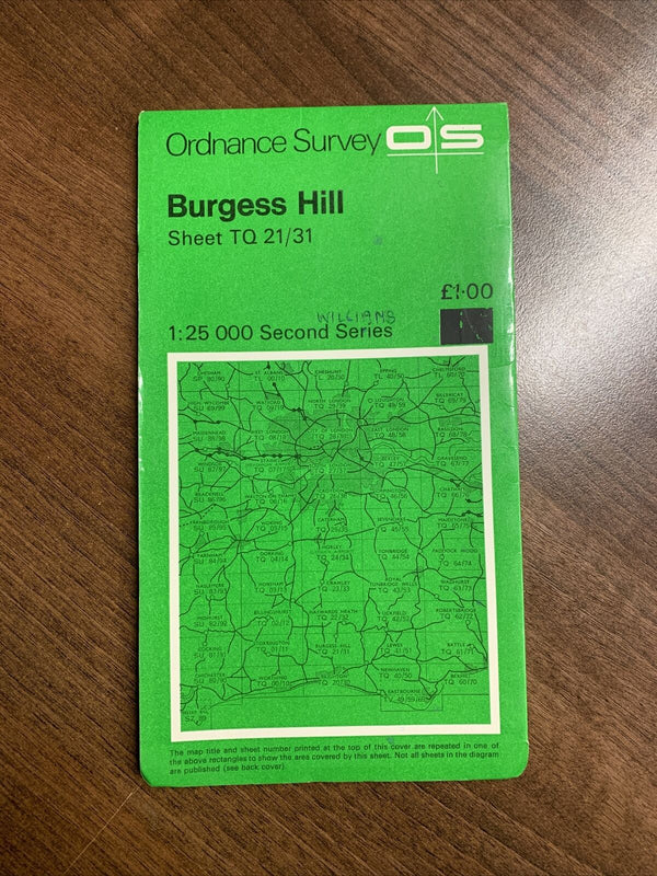 BURGESS HILL - Second Series Ordnance Survey Sheet 1:25000 1975 Henfield Adur