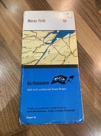 MORAY FIRTH Bartholomew - Half Inch Map 1964 No 55 Loch Ness Inverness Aviemore