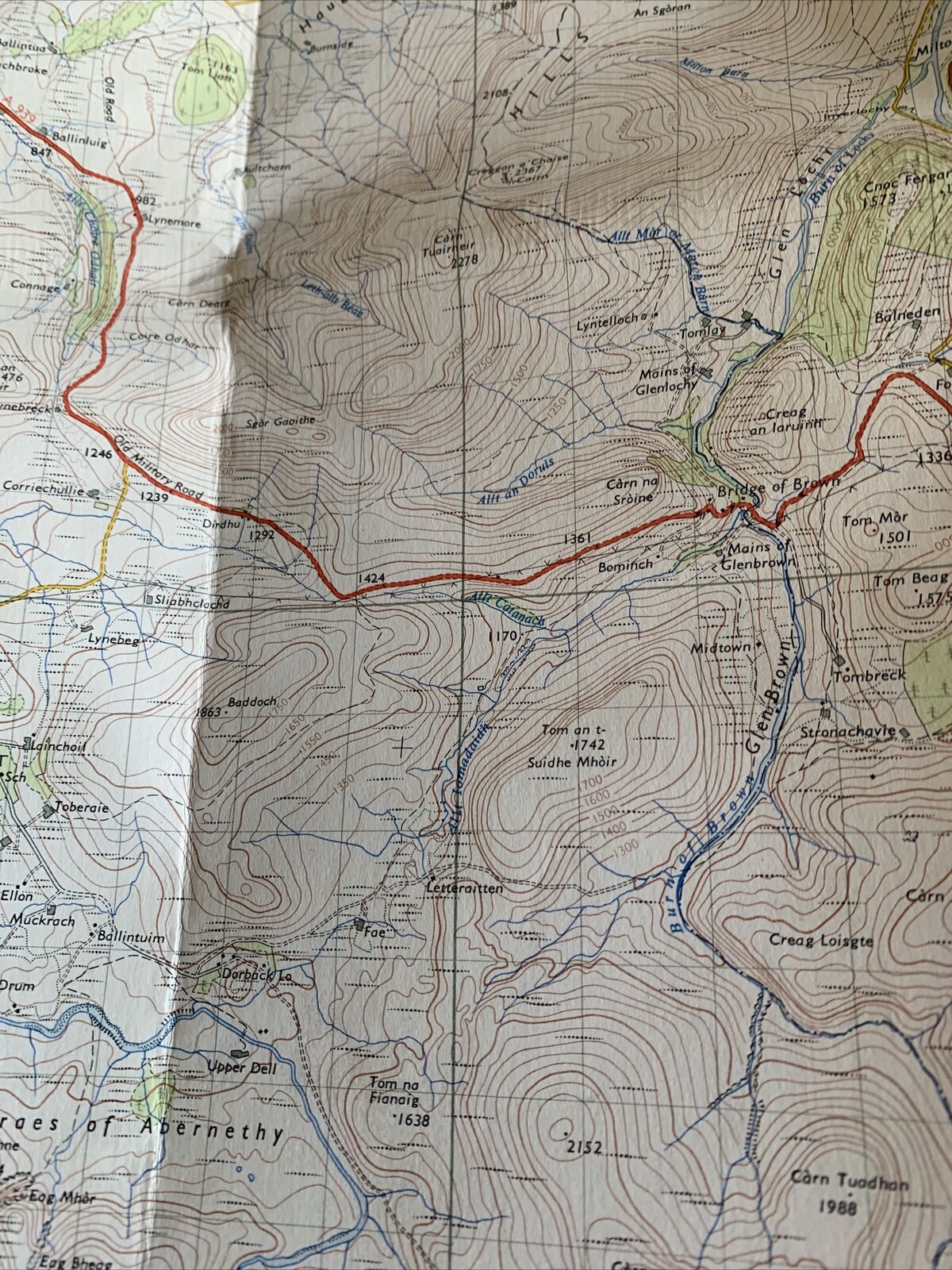 Grantown & Cairngorm No 38 1957 7th Series CLOTH Ordnance Survey One Inch Map