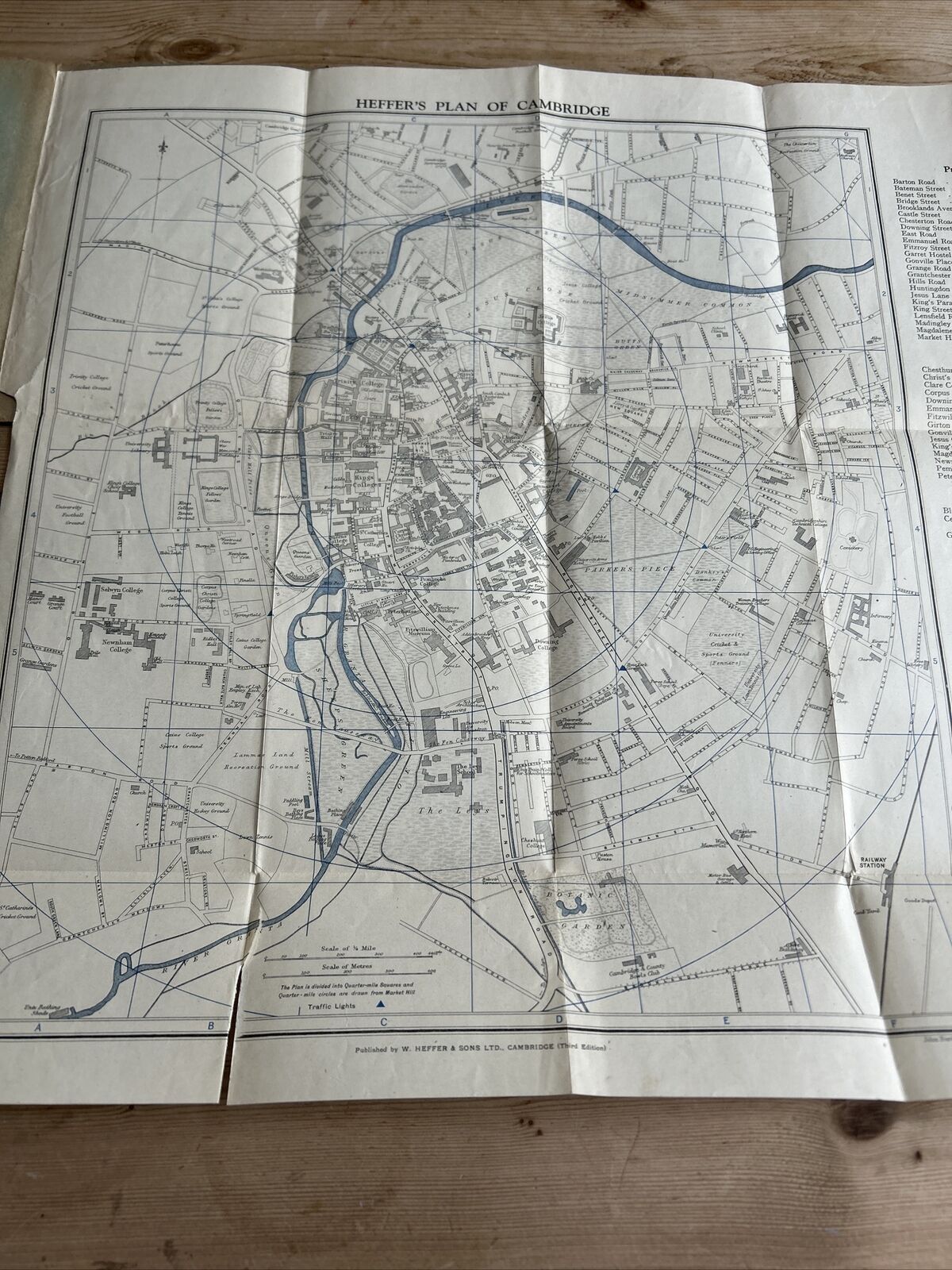 GUIDE MAP CAMBRIDGE W Heffer & Sons Trinity College Selwyn