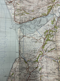 ABERYSTWYTH Ordnance Survey Cloth One Inch Map 1947 Sixth Edition Sheet 127