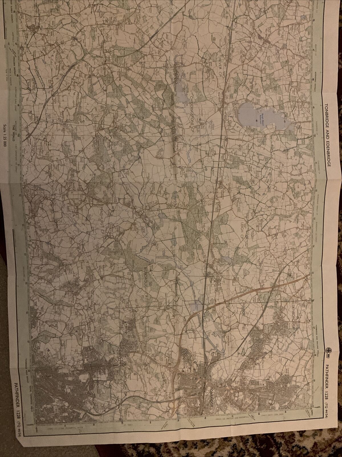 TONBRIDGE & EDENBRIDGE Pathfinder Ordnance Survey 1:25000 1981 No 1228