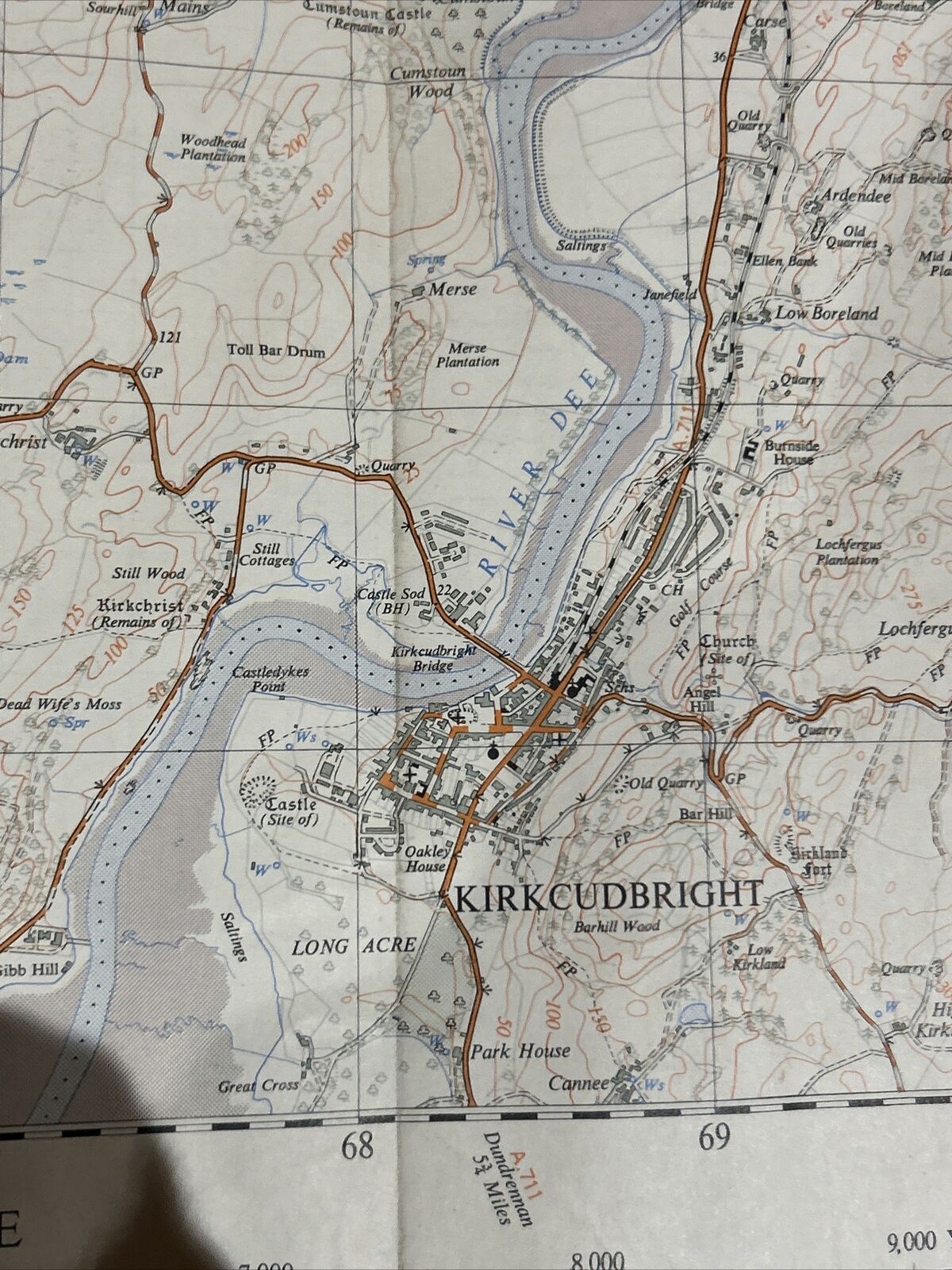 KIRKCUDBRIGHT Ordnance Survey 1:25000 First Series Map NX65 1953 Twynholm