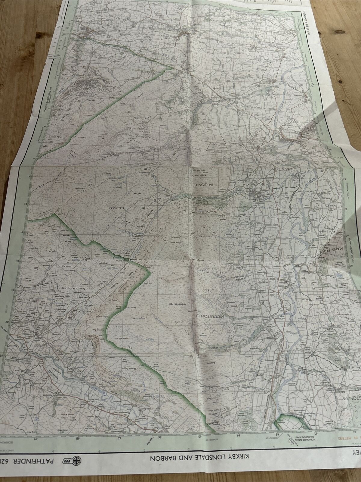 KIRKBY LONSDALE & BARBON Pathfinder Ordnance Survey 1:25000 1988 No 628 Ingleton