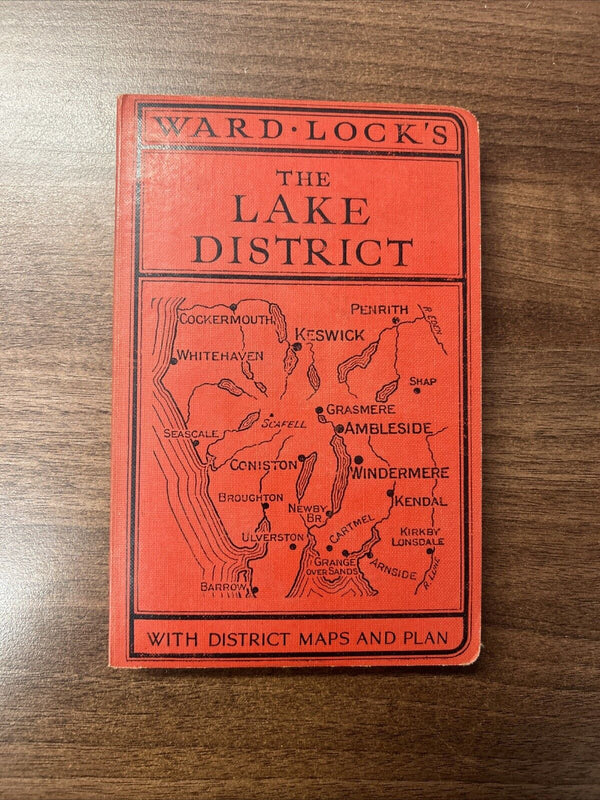 THE LAKE DISTRICT Ward Lock Illustrated Hardback 1930s? Maps Cartmel Shap