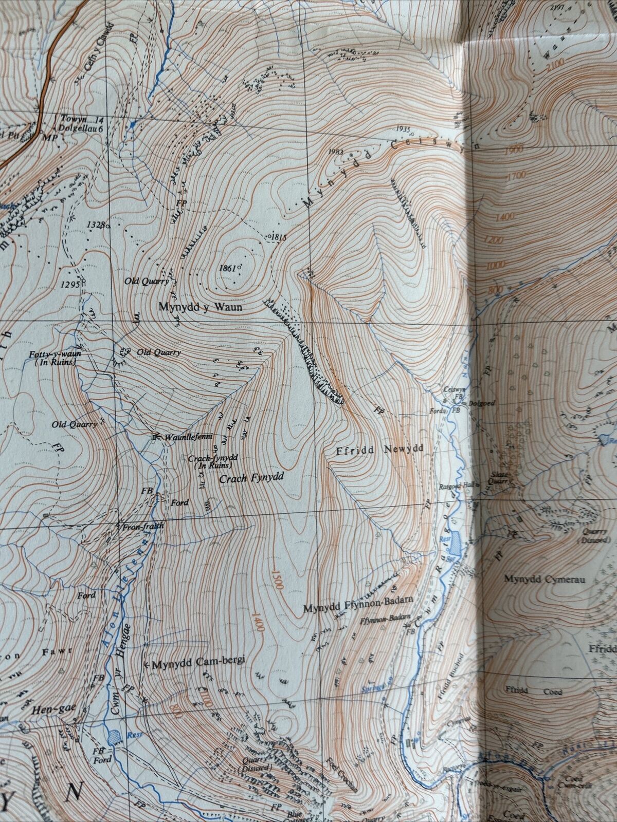 DOLGELAU Ordnance Survey 1:25000 First Series 1954 SH71 Brithdir