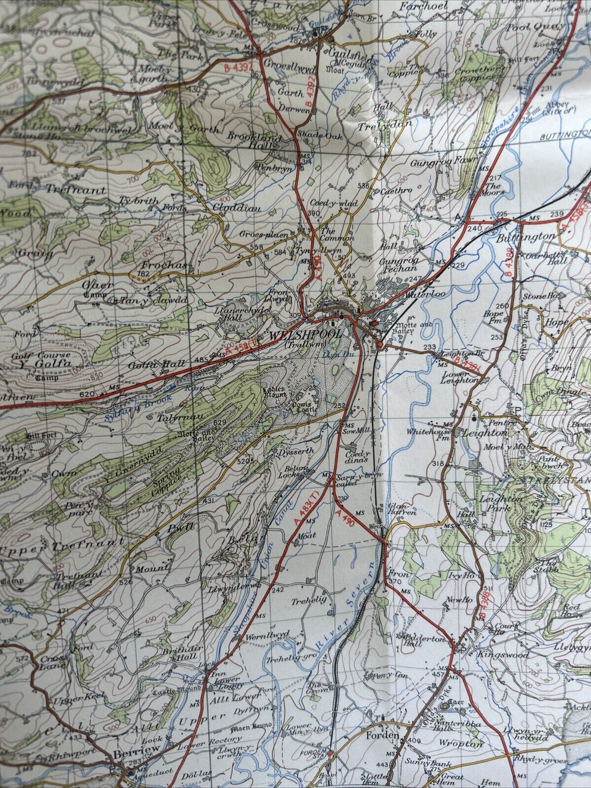 BALA & WELSHPOOL Ordnance Survey Seventh Series Map One In 1953 Sheet 117 Corwen