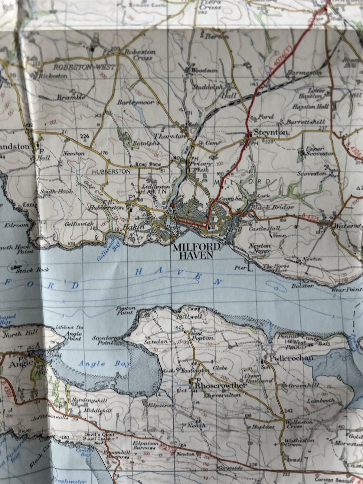 PEMBROKE Ordnance Survey Seventh Series Paper One inch 1952/60 Sheet 151 Wales