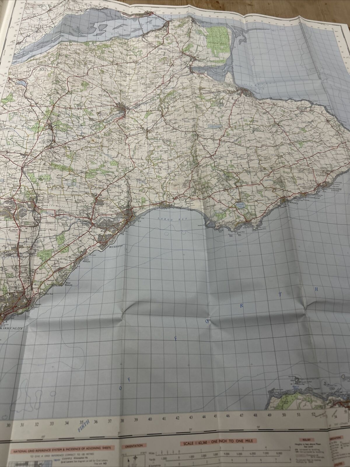 ST ANDREWS & KIRKCALDY Ordnance Survey Map One Inch 1969 Sheet 56 Scotland Cupar