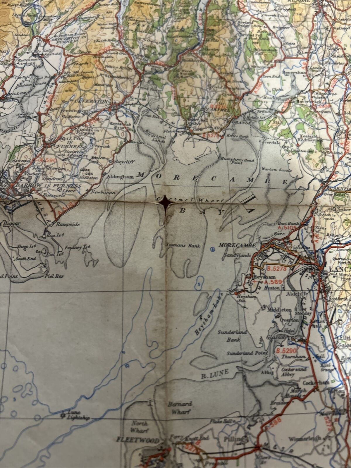 ENGLAND NORTH CENTRAL 1946 Ordnance Survey Paper Sheet 2 Quarter Inch Map