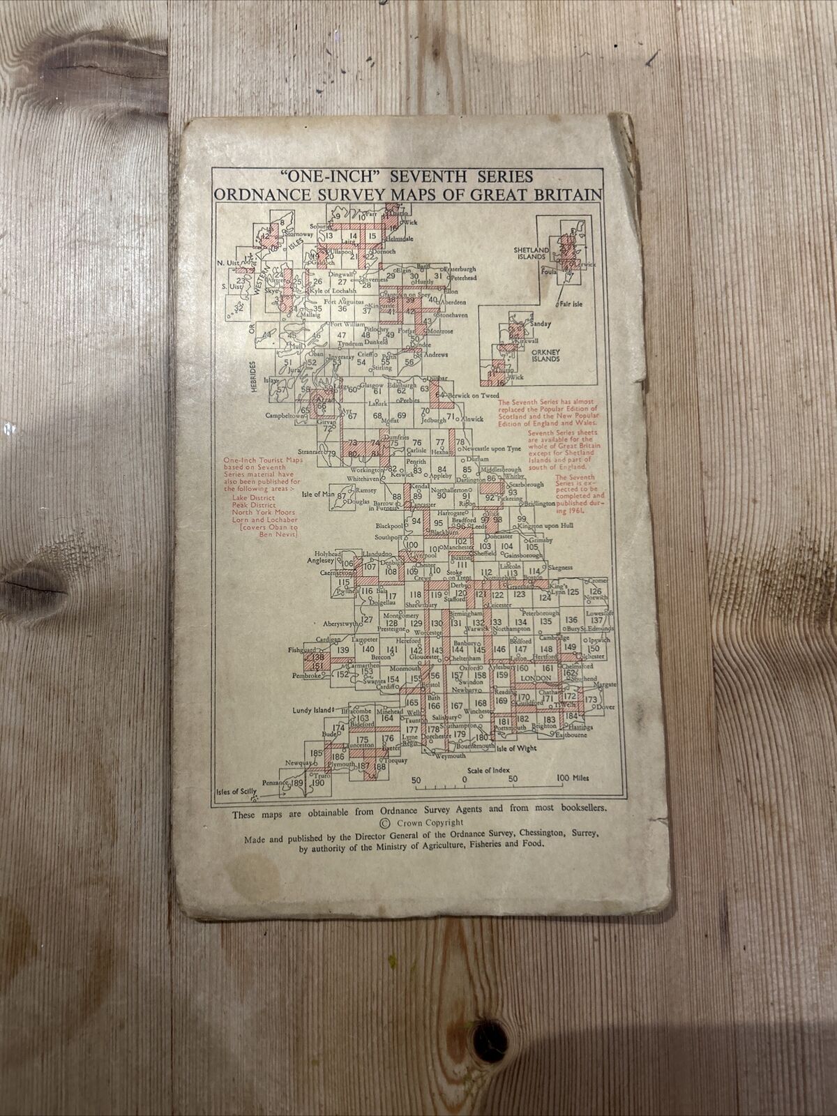 EAST KENT Ordnance Survey Seventh Series One inch 1959 Sheet 173 Dover Deal