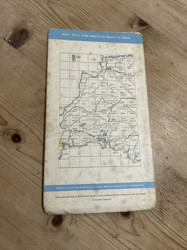 BRENT MOOR 1959 Ordnance Survey Sheet SX66 2 & Half Inch MAP Devon Hayford Hall