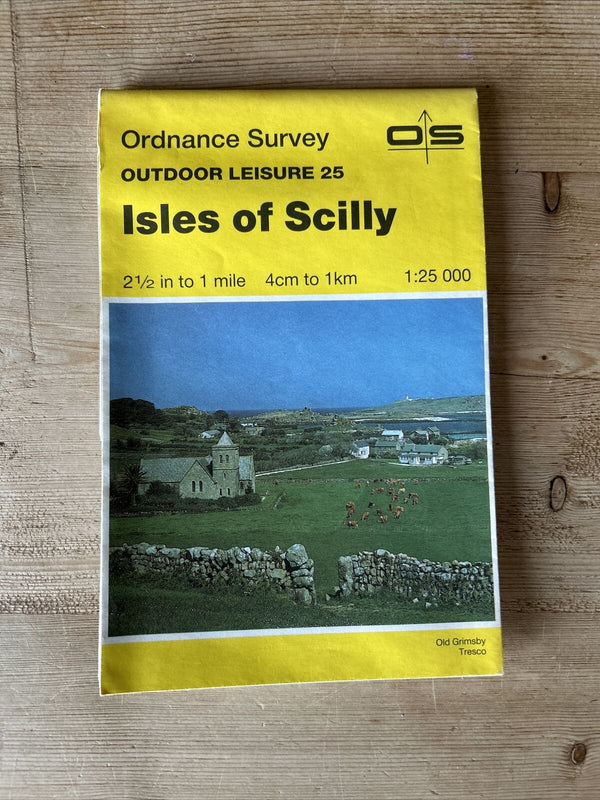 ISLES OF SCILLY ORDNANCE Survey 1:25,000 Good Condition 1988 Outdoor Leisure 25