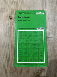 TADCASTER Ordnance Survey Second Series Map SE44/54 1974 Boston Spa Wighill