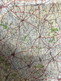 THE MIDLANDS Sheet 13 Fifth Series CLOTH Ordnance Survey Quarter Inch 1962