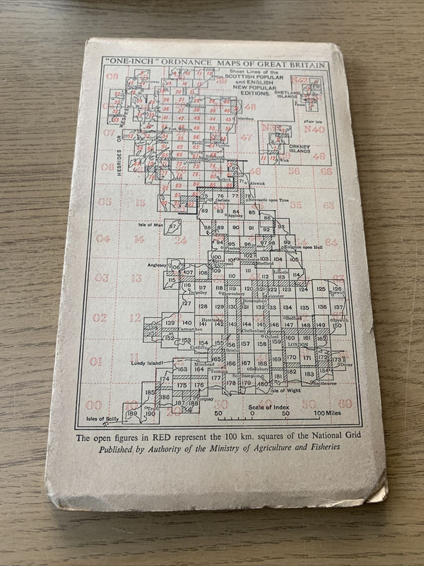 Eastbourne Vintage Ordnance Survey Cloth Map 1946 Sixth Series No 183