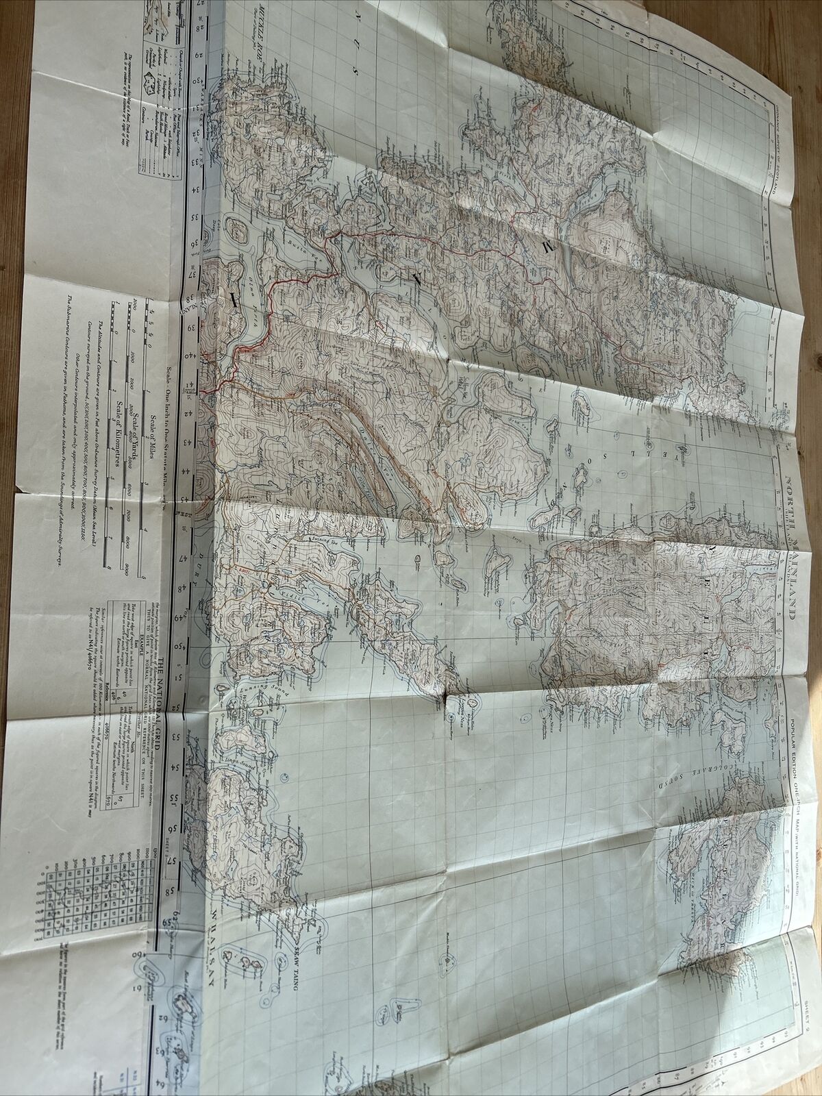 NORTH MAINLAND Shetland Is Ordnance Survey One Inch Sheet 2 Popular Edition 1948