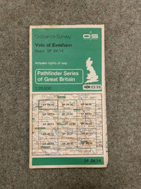 VALE OF EVESHAM Pathfinder Ordnance Survey Sheet SP 04/14 1:25000 1981