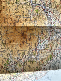 THE BORDER Ordnance Survey CLOTH Sheet 1 Quarter Inch Map 4th Ed 1946 England