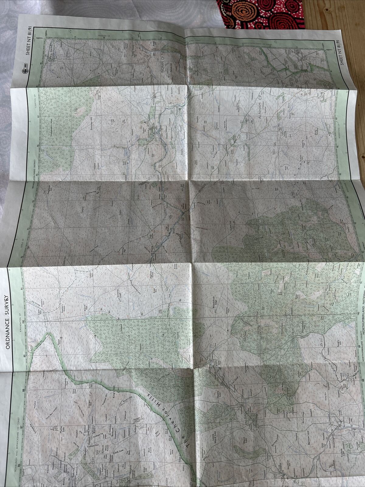 THE CHEVIOT HILLS Central Pathfinder 487 Ordnance Survey NT81/91 1:25,000 1986