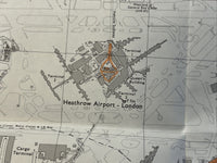 STAINES HEATHROW AIRPORT RICHMOND Pathfinder 1174 Ordnance Survey 1:25000 1990