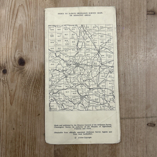 CASTLETON EDALE Ordnance Survey Sheet SK18 1:25000 1951 Hope Bradwell Derwent