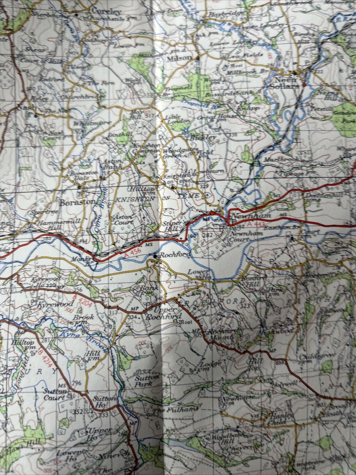 LUDLOW Ordnance Survey Seventh Series Paper One inch 1952/63 Sheet 129 Brimfield