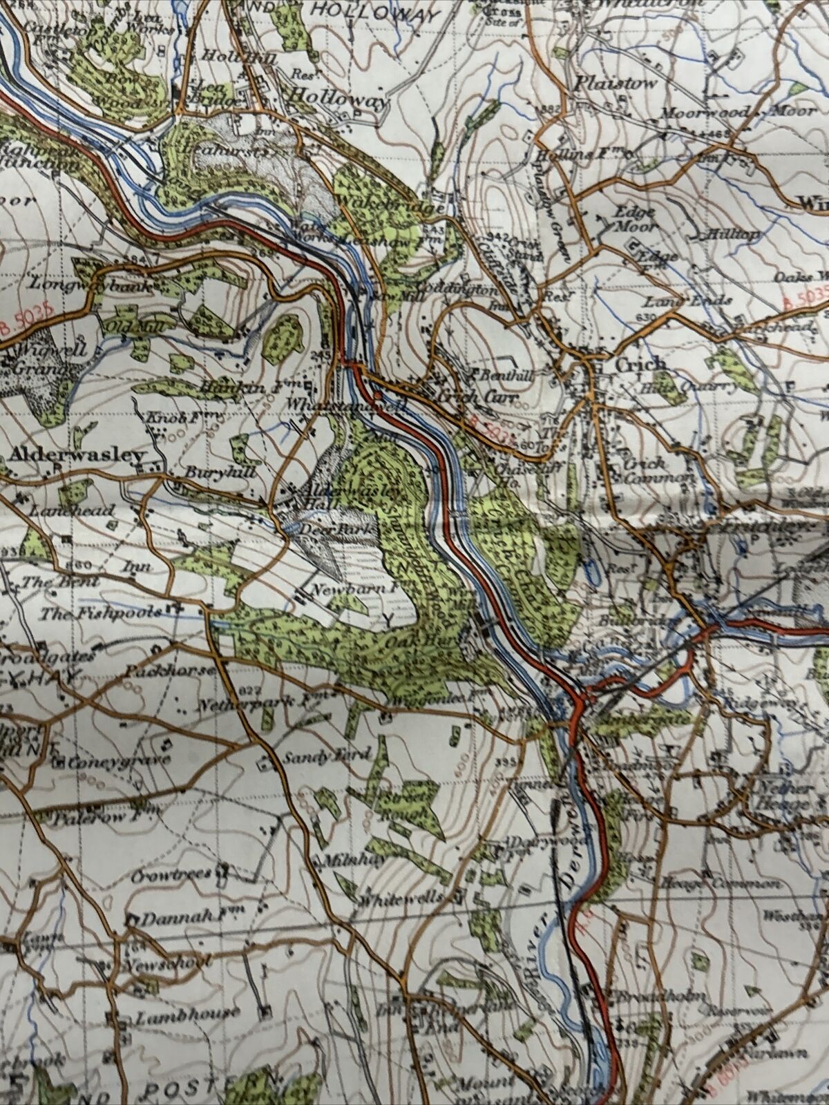 BUXTON & MATLOCK Ordnance Survey Cloth Sixth Series One inch 1947 Sheet 111